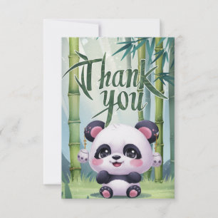Cute Elegant Panda Tack Kort