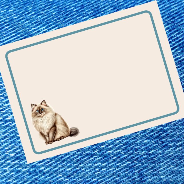 Cute Elegant Ragdoll Cat Post-it Block (Skapare uppladdad)