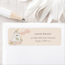 Cute Elegant  Rosa Bear Heart Birds Adress