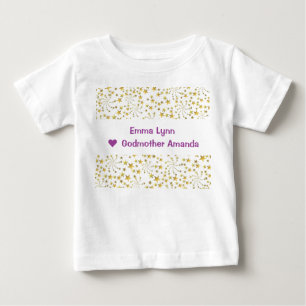 Cute Elegant Trendig Guld Stars Namn Kärlek Godmor T Shirt