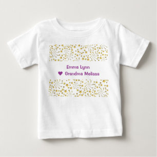 Cute Elegant Trendig Guld Stars Namn Kärlek Grandm T Shirt