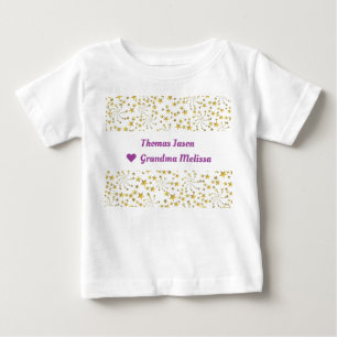 Cute Elegant Trendig Guld Stars Namn Kärlek Grandm T Shirt