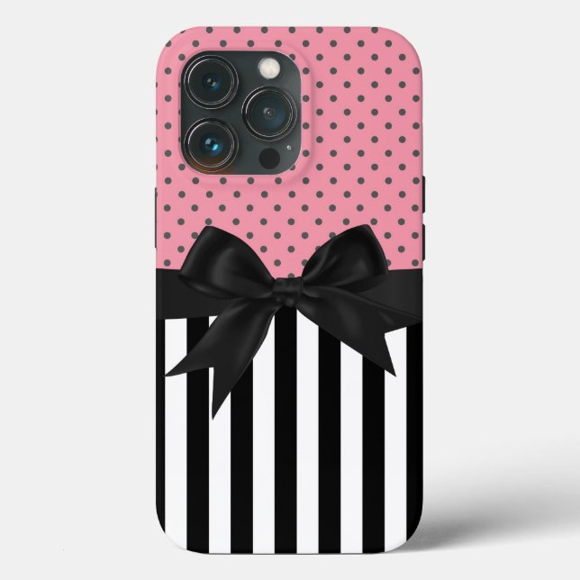 Cute elegant trendig rand polka dots mönster (Baksida )