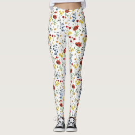 Cute Elegant Wildblommor på White Leggings