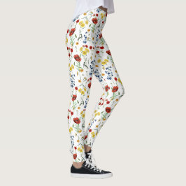 Cute Elegant Wildblommor på White Leggings