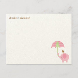 Cute Elephant Baby Shower - ett stort tack. Tack Kort