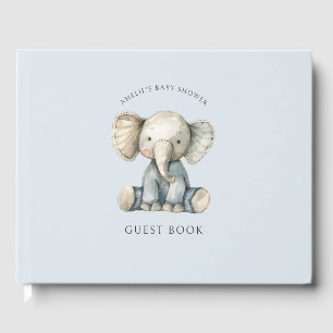 Cute Elephant Baby Shower Gästböcker