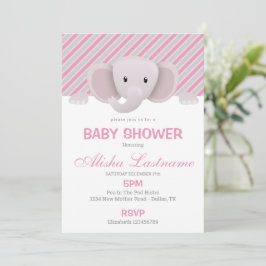 Cute Elephant Baby Shower-inbjudan Inbjudningar