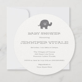 Cute Elephant Baby Shower-inbjudningar Inbjudningar