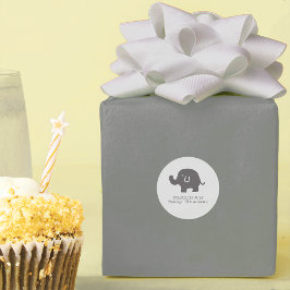 Cute Elephant Baby Shower Stickers Runt Klistermärke