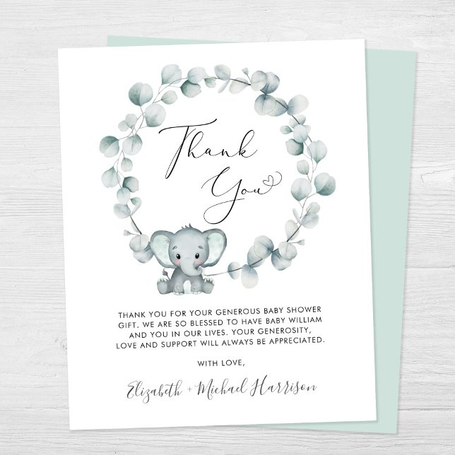 Cute Elephant Baby Shower Tack (Skapare uppladdad)