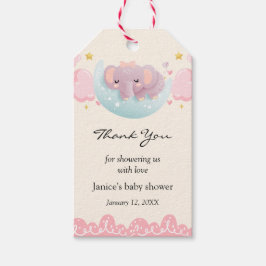 Cute Elephant Baby Shower Tack Gift-Märkre Presentetikett