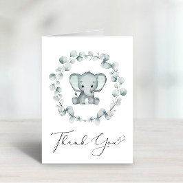 Cute Elephant Baby Shower Tack Kort