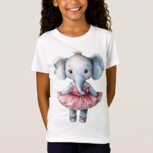 Cute elephant ballerina dansballet t shirt