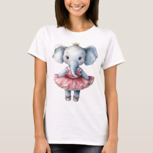 Cute elephant ballerina dansballet t shirt