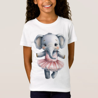 Cute elephant ballerina dansballet t shirt