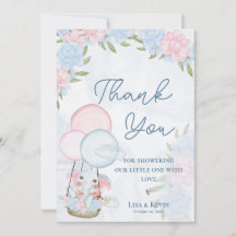 Cute Elephant Balloons Rosa Blommigt Baby Shower