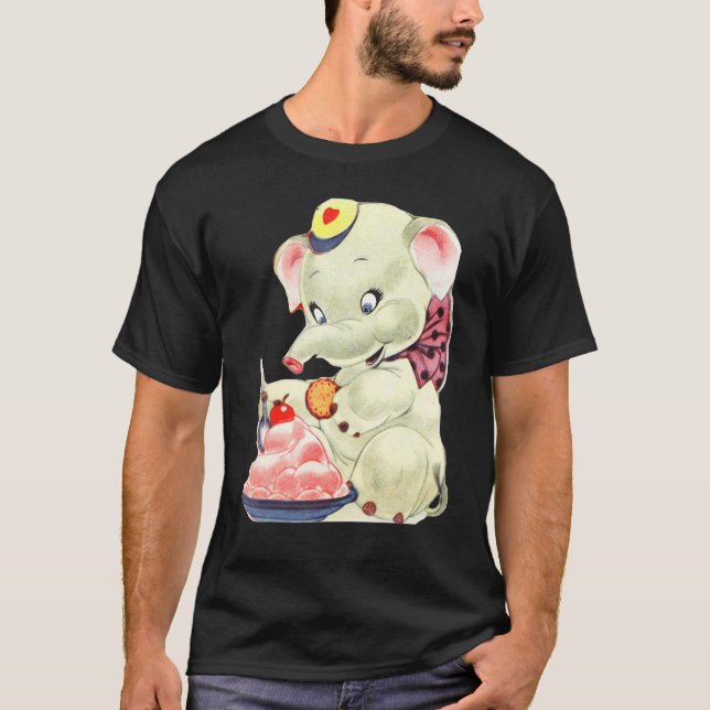 Cute Elephant, bara en flicka som Kärlek Elephants T Shirt (Framsida)