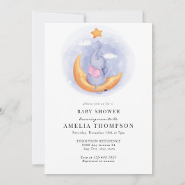 Cute Elephant | Barnskor för djur Inbjudningar