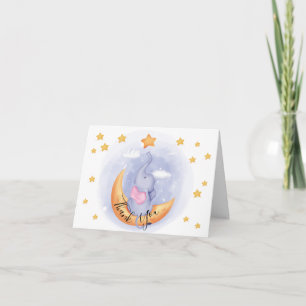 Cute Elephant   Barnskor för djur Tack Kort