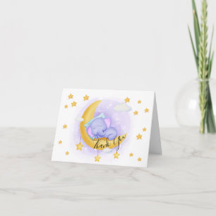 Cute Elephant   Barnskor för djur Tack Kort