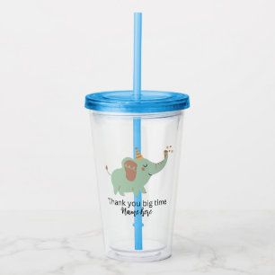 Cute Elephant Big Tack, Baby Shower Tack Take Away Mugg