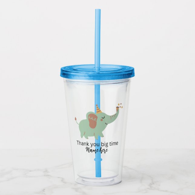 Cute Elephant Big Tack, Baby Shower Tack Take Away Mugg (Framsida)