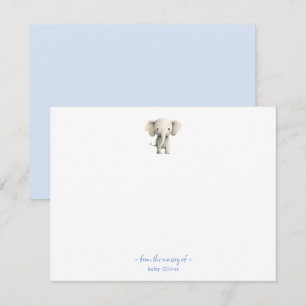 Cute Elephant Boy Babydusch Tack Kort