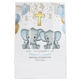 Cute Elephant Boys Balloon Baptism