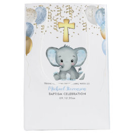 Cute Elephant Boys Balloon Baptism