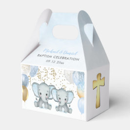 Cute Elephant Boys Balloon Baptism Favoritbox Presentaskar