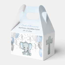 Cute Elephant Boys Balloon Baptism Favoritbox Presentaskar