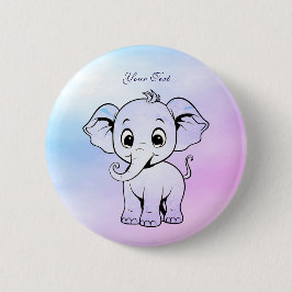 Cute Elephant Button Knapp