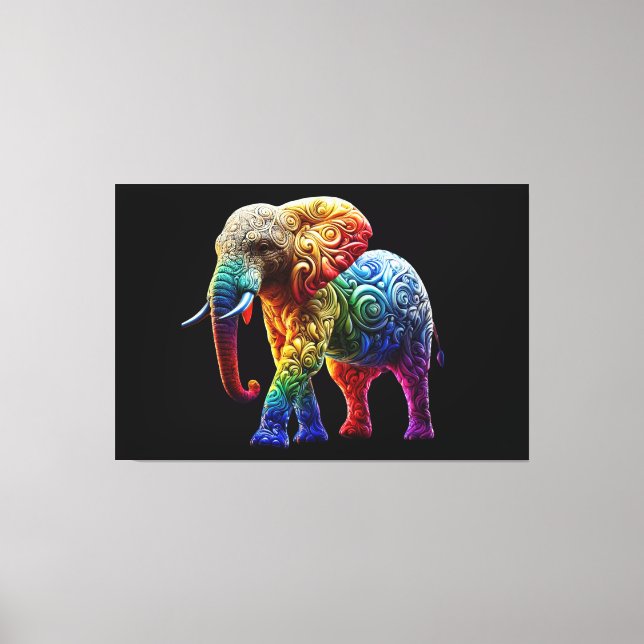 Cute Elephant Canvastryck (Framsida)