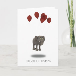 Cute Elephant Card, perfekt för oväntad Gravid Meddelande