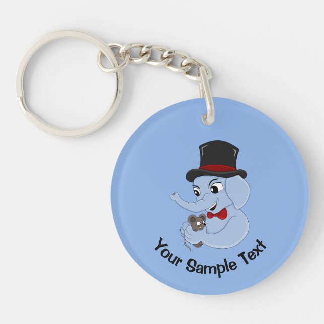 Cute elephant cartoon  keychain (Framsidan)