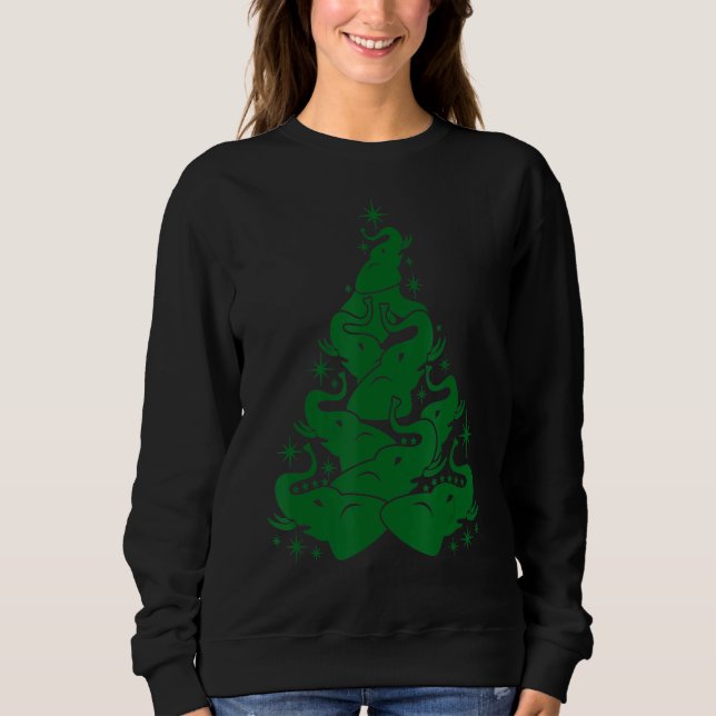 Cute Elephant Christmas Tree With Ornament Xmas El T Shirt (Framsida)