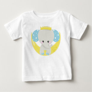Cute Elephant, elefant på Måne, Krona, stjärnor T Shirt