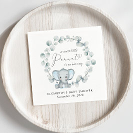 Cute Elephant Eucalyptus Pojke Shower Pappersservett