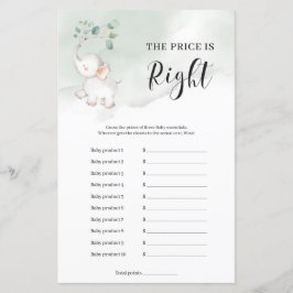 Cute elephant eucalyptus prisare är höger-spel