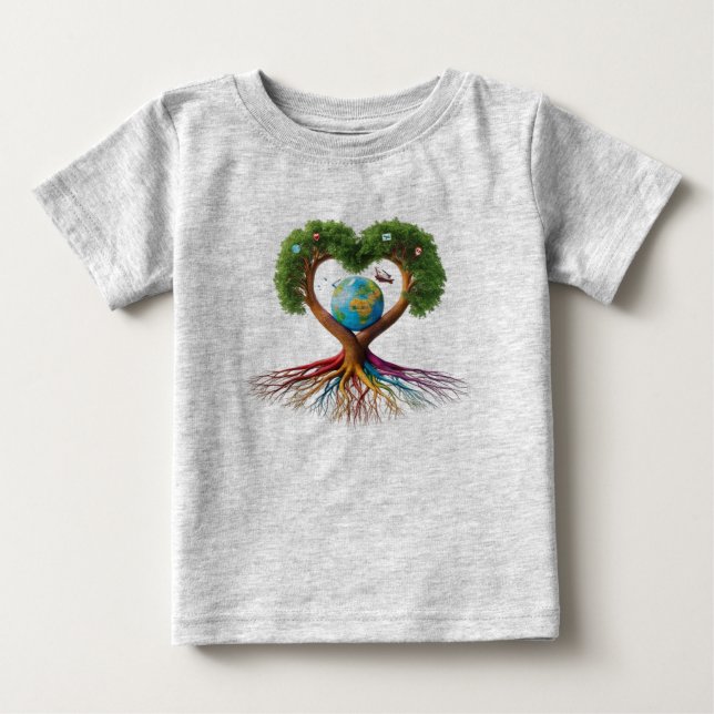 Cute Elephant Family Baby T-Shirt (Framsida)
