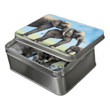 Cute Elephant Family Watercolor