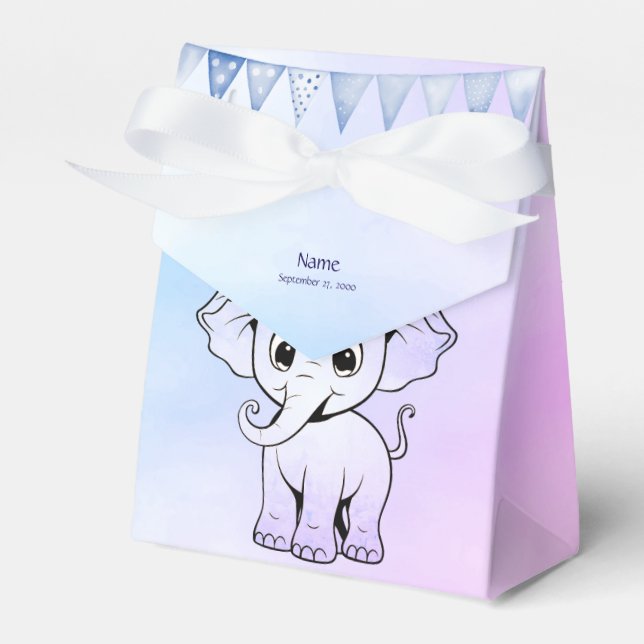 Cute Elephant Favor Box Presentaskar (Framsidan Sidan)