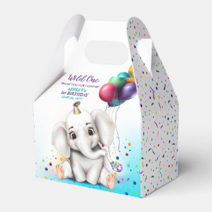 Cute Elephant Födelsedagsfest Presentaskar