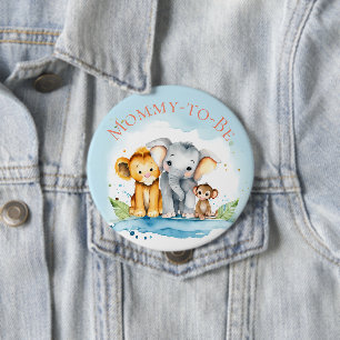 Cute Elephant & Friends Mamma to be Baby Shower Knapp