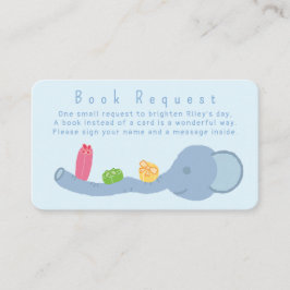 Cute Elephant & Gifts "Book Request" Enclosure Car Tilläggskort