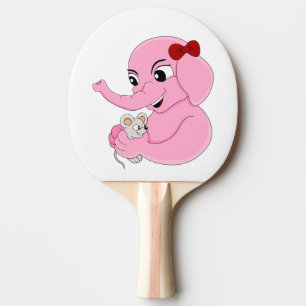 Cute elephant Girl tecknad ping pong paddle Pingisracket