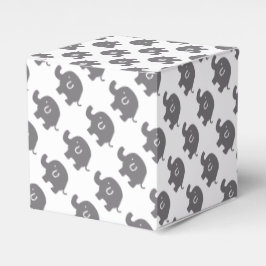 Cute Elephant Grått och vita favoritboxar Presentaskar