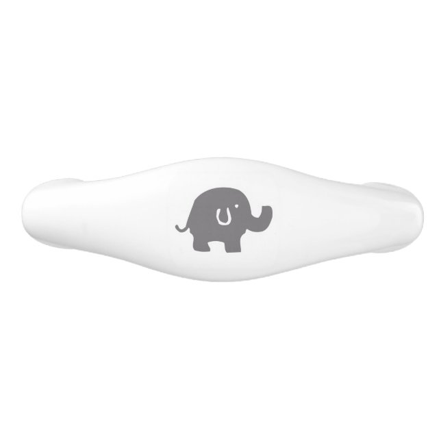 Cute Elephant Grått- och White Drawing Handtag (Framsidan)