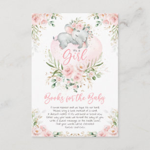 Cute Elephant Guld Blommigt Bokar för Baby Tilläggskort